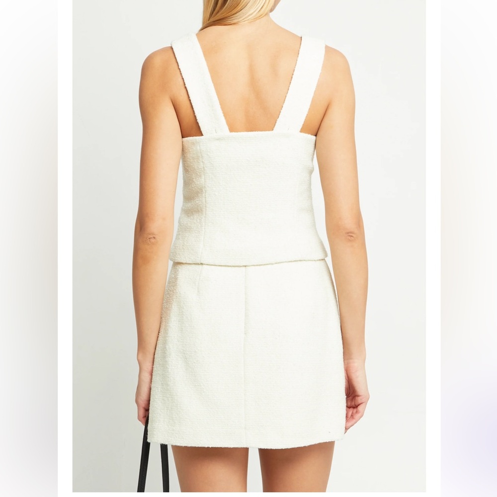 Few Moda Cream Button-Front Two-Piece Set - Picture 2 of 7